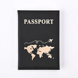 Fashion Passport Protective Cover World Pattern Travel Passport Holder Wallet Gift PU Leather Card Case Cover Unisex Storage Bag