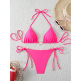 Sexy Micro Bikini Women Two-Piece Swimsuit Triangle Swimwear Woman 2026 Bathing Suit Solid Color Bikinis Sets String Beach Wear