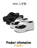 2026 New Women Fashion Slippers Soft EVA Summer Platform Shoes Girls Beach Flip Flops Thick Sole Female High Heel Street Sandals