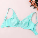 Sexy Womens Bras Ultra-Thin Perspective Deep V Lace Sheer Plus Size Bra Female Underwear Lingerie BH Tops D E F Cup
