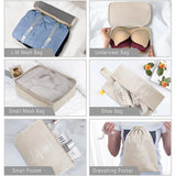 Travel Packing Cube Set 7/8/9 Pcs Polyester Organizer