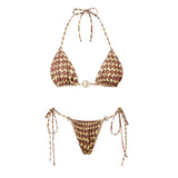 2026 3Pcs Bandeau Biquini Women Sexy Bikini Women Swimsuit Printed Swimwear Female Swim Suit Mini Skirt Bathingsuit Beachwear