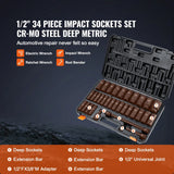 SucceBuy Impact Socket Set Cr-V Cr-Mo Alloy 90 Piece