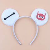 Disney Festival Party Cosplay Mouse Ears Headband 3.3" Ears Glitter Hairband Without Bow For Boys DIY Cartoon Hair Accessories