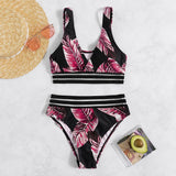 Sexy Mesh Tape Bikini 2026 Women High Waist Swimsuit Printed Swimwear Female Lady Bathing Suit Swimming Summer Beachwear