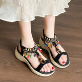 Women's Sandals  Summer Soft Bottom Anti Slip Sweet Tourism Vacation Beach Flat Shoes Women's Sandals