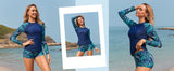 2024 Sport Long Sleeve Rash Guard One Piece Swimwear Women Swimsuit Beachwear Summer Monokini Surfing Suit Femme Bodysuit
