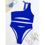 Sexy Tummy Cut out Female Swimsuit High Waist Bikini Women Swimwear Two-Pieces Bikini Set Bather Bathing Suit Swim Lady V2549