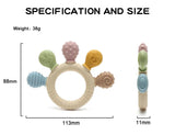 Silicone Baby Ring Teether Sensory Chew Toy for Infants