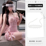 Sexy Lace Splicing New Style Lightweight Sleepwear Bow-tie Bodycon Dress Pure Desire Charming Sweet Style Dress For Woman XR0C