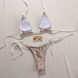 Micro Bikini Sexy Swimsuits For Women 2025 Swimwear Lace Brazilian Bikini Set Thong Biquini Swim Suits Solid Beachwear Female