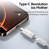 Elough Lightning to Type C Adapter For iPhone 15 16 iPad Wired Headset IOS Female to USB C Male Earphone Audio Converter AUX