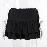 Streetwear Mall Goth Skirt Women Harajuku Y2k E-girl High Waist Bandage Mini Skirt Dark Gothic Punk Emo Alt Club Wear
