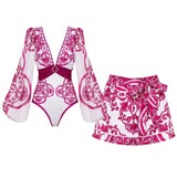 2026 New 2Pcs Ruffle Swimsuit Bandeau Biquini Sexy Bikini Women Swimwear Long Skirt Swimming Suit Female BathingsuitBathing Suit