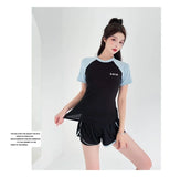 Swimsuit Women's Plus Size Two-piece Split Style Sports Style Conservative Slimming Hot Spring Ins Style Full Body Professional
