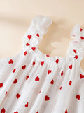 Women’s Cotton Gauze Ruffle Nightgown, Sleeveless Frill Strap Home Sleepwear, Soft Breathable Casual Night Dress for Summer