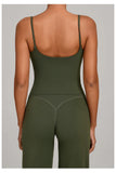 GYM Tank Top With Built In Bra women's Yoga clothing running Square Neck fitness vest beautiful back sports Workout