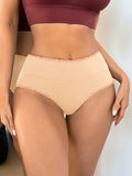 1PCS Women High Waist Seamless Panties Tummy Control Briefs Soft Breathable Solid Basic Underwear Ladies Lingerie S-XXL
