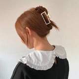 Pearl Claw Clips Crab Geometric Hairpins For Women Girl Korean Bow Hollow Hair Accessories Bath Clip Headwear Barrettes