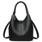 New Trendy Casual Soft PU Women's Handbags Solid Color Large Capacity Female Shoulder Bags Retro Tote Bags For Commute Shopping