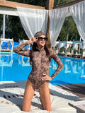 2026 New One Piece Printed Swimsuit Bikini Long Sleeved Swimsuit Bikini Set High Waist Bikinis Swimwear Beach Swimsuit Swimwear