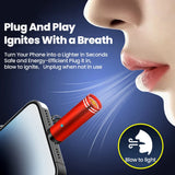Mini Type C Mobile Phone Cigarette Lighter Air Blowing Cigarette Lighter Outdoor Safety USB C Lighter Adapter For iPhone 17 Pro