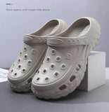 Men Summer Slippers Close Toe Leisure Clogs Soft EVA Anti-slip 2 Way Wear Shoes Couples Indoor Beach Slides Street Sandals