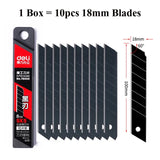 Deli Snap-off Utility Knife Retractable Box Cutters 9mm 18mm High Carbon Steel Blades Auto Lock, Perfect for Office and Home use