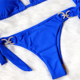 New Halter Bling Diamond Brazilian Bikini Female Swimsuit Women Swimwear Two-Pieces Bikini Set Bather Bathing Suit Swim V2340
