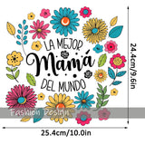 Spanish Happy Mother's Day Mom DIY Iron-On Heat Transfer Sticker Decals T-shirts Sweatshirts Bag Clothing Fabric Handmade Decor