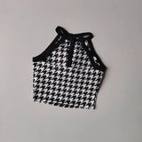 New High-end Yoga Lingerie Women's One-piece Fixed Cup Shock-proof Underwear Gathering Sexy Printed Wide Shoulder Strap Vest