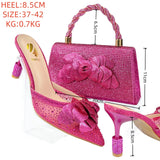 Doershow  Lastest Italian Design Fashion Style Ladies Shoes with Matching Bag Set 2025 Nigerian Shoes and Bag Set  HA1-1