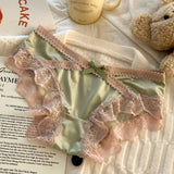 Sexy lace panties pure lust bow comfortable low waist girl briefs