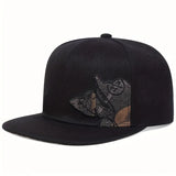 Unisex Skeleton Embroidery Baseball Cap Women Outdoor Sports Flat Hats Men Fashion Men Hip Hop Snapback Caps Sunscreen Hat