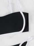 Splicing Mini Micro Thong Bikini Female Swimsuit Women Bandeau Swimwear Two-pieces Bikini Set Brazilian Bather Bathing Suit Swim