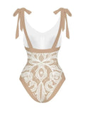 2026 String One Piece Swimsuit & Vent Skirt Padded Sexy Swimwear Women Bathing Suit Female Swimming Summer Beachwear Bodysuit