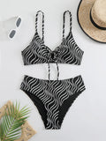 High Waist Bikini 2026 Women Strappy Swimsuit Sexy Striped Swimwear Female Bathers Bathing Swimming Swim Suit Beachwear