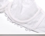 French Anime Style Lingerie Set Ultra Thin White Lace Bra Small Breasts Push Up Traceless Bralette Pure Desire Gathering Sexy BB