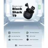 Black Shark Lucifer T9 Wireless Earphones, TWS Bluetooth 5.3 Gaming Earbuds, 40h Playback 13mm Dynamic Driver IPX4 Waterproof