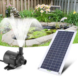 50W/30W/5W  DC 12V Low Noise Brushless Solar Water Pump Kit for Pool Black Outdoor Waterfall Fountain Garden Pool Pond Bird Bath