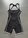 Summer New Gym Romper Padded Outdoor Sports Jumpsuit Hollow Open Back Yoga Suit Dance Sports Bodysuit Hip Lift Workout Yoga Sets