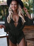 3 Pieces Bikini Tropical Print Swimsuit Halter Drawstring Side Swimwear Women 2026 Bathing Suit Female Swimming Summer Beachwear