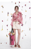 Ladies French ruffled chiffon shirt spring new temperament top