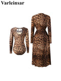 S - XXL With Cover Up Long Sleeve Leopard Printed Women Swimwear One Piece Swimsuit Female Padded Bather Bathing Suit Swim V7353