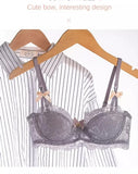MOYISU French Romantic Lace Comfortable Breathable セクシー Tushy Slim Bra Collection Pure Desire Girls Push Beautiful Underwear SET