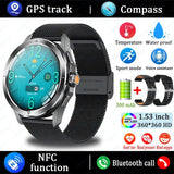2025 New S4 Ultra Smart Watch Men Blood Oxygen Heart rate Compass Waterproof NFC GPS Tracking Bluetooth Call Sport Smartwatch