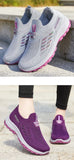 Women Vulcanized Shoes  High Quality Breathable Mesh Women Sneakers Soft Slip On Flats Shoes Women Loafers Walking Flat