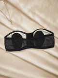 1/2 Thin Cup Sexy Strapless Bra Lace patchwork Wireless Push up bra Breathable back and Comfortable Unlined Bandeau lingerie