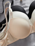 3PCS Basic Solid Women's Underwear Set Seamless Push Up Bra Comfortable Thin Strap Underwire Lingerie
