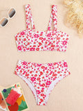 2026 Strapppy Bikinis Women Sexy Swimwear Female High Waist Swimsuit Floral Bathers Bathing Swimming Swim Suit Beachwear Summer